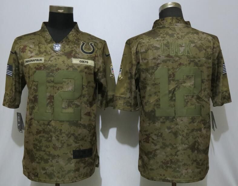 Men Indianapolis Colts #12 Luck Nike Camo Salute to Service Limited NFL Jerseys->kansas city chiefs->NFL Jersey